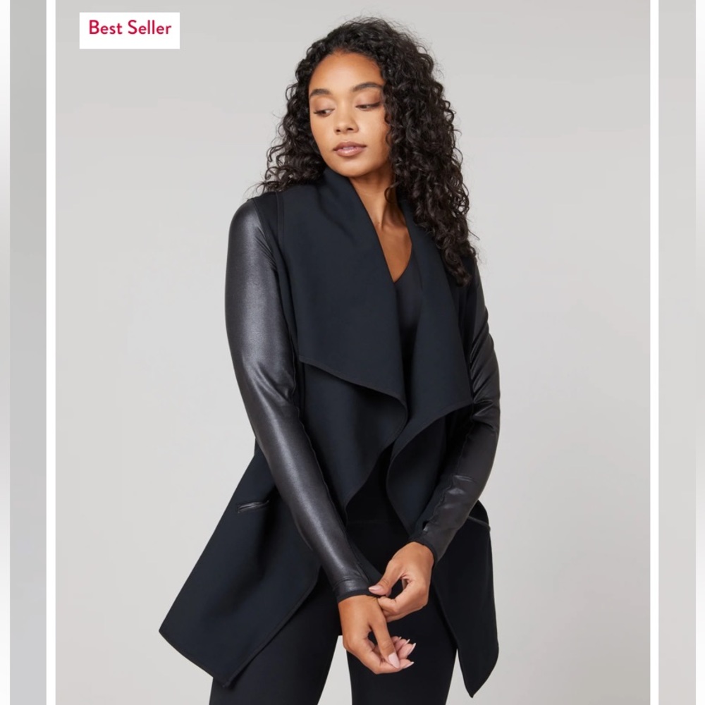 Spanx NWOT Drape Front Coat